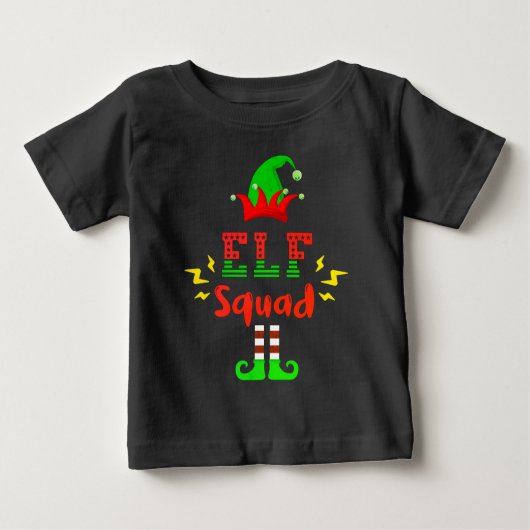 Pour Bébé FUNNY ELF SQUAD - T-Shirt FUN DE NOËL (Devant)