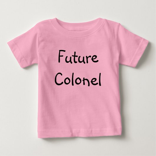 Pour Bébé Futur colonel T-Shirt - Fille (Devant)