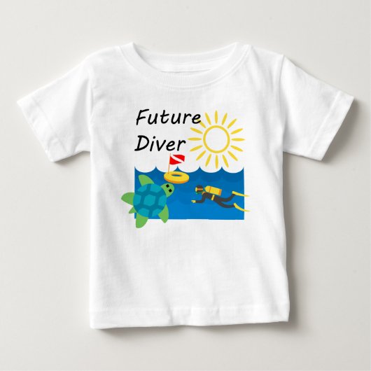 Pour Bébé Future Diver Design - Baby Fine Jersey T-Shirt (Devant)