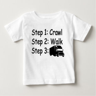 Pour Bébé Grand camion de Baby Steps conduisant un t-shirt