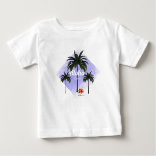 Pour Bébé HAMbyWG Hawaiin T-shirt enfant Palmiers à thème