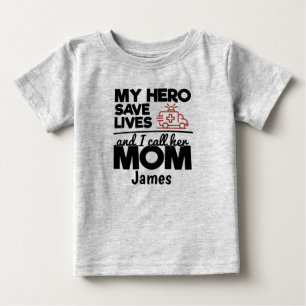 Pour Bébé Hero Maman Ambulance personnalisée Baby T-shirt