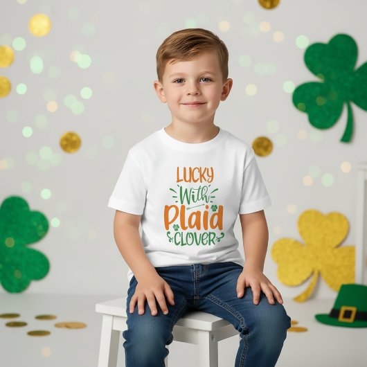 Pour Bébé Heureux avec le trèfle plaid ? St Patrick T-Shirt
