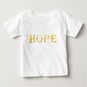 Pour Bébé Hope Gold Text Baby Fine Jersey T-Shirt
