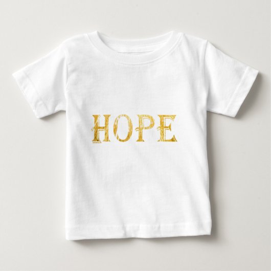 Pour Bébé Hope Gold Text Baby Fine Jersey T-Shirt (Devant)