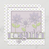 Pour Bébé Invitation Carré LG2 (Devant / Derrière)