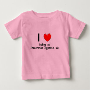 Pour Bébé J'aime être un T-shirt de l'enfant de l'agent