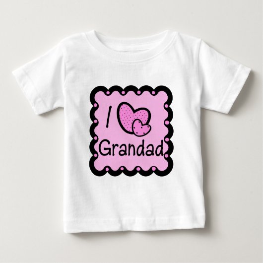 Pour Bébé J'Aime Grand-Père Mignonne T-shirt (Devant)