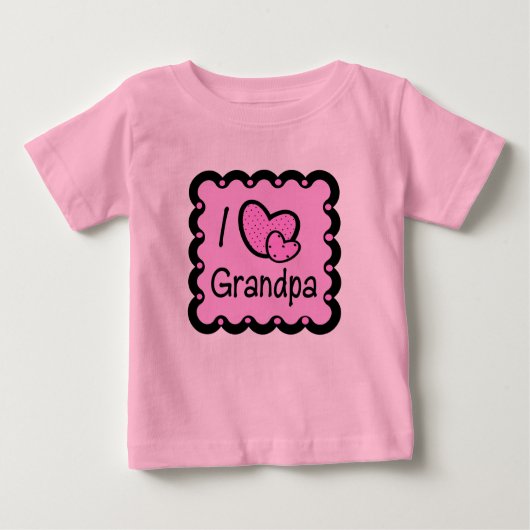 Pour Bébé J'aime le T-shirt mignon de grand-papa (Devant)