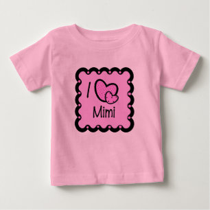 Pour Bébé J'aime le T-shirt Mimi mignon