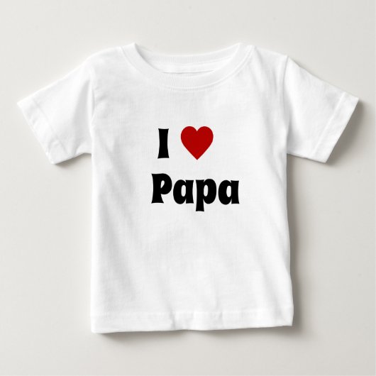 Pour Bébé J'aime le t-shirt papa (Devant)