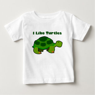 Pour Bébé J'aime les tortues - Baby Fine Jersey T-shirt