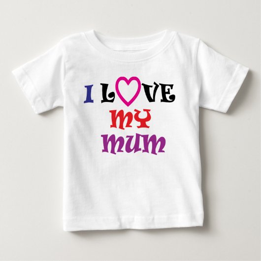 Pour Bébé J'aime mon T-shirt de maman (Devant)