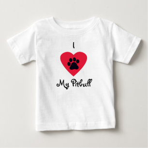 Pour Bébé J'aime mon T-shirt infantile de Long-Douille de