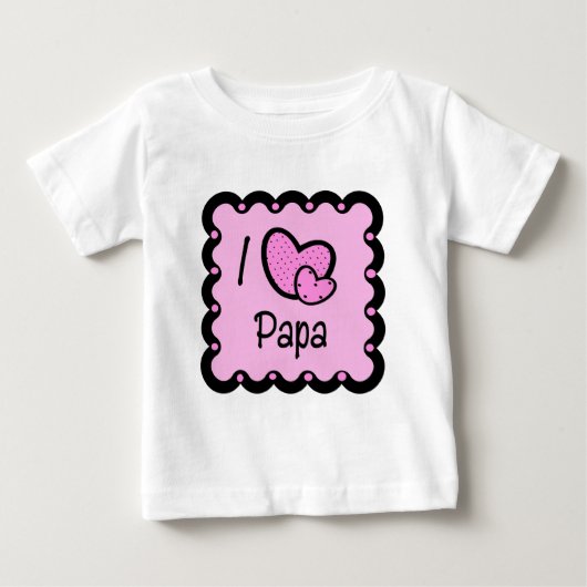 Pour Bébé J'aime Papa mignon T-shirt (Devant)