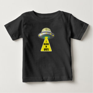 Pour Bébé Je Crois Au T-shirt Alien D'OVNI