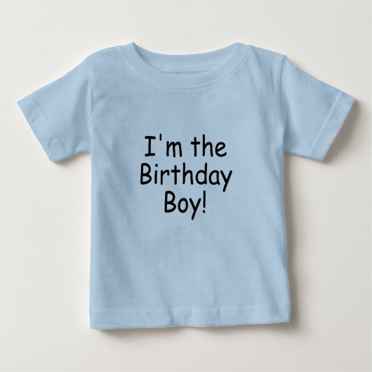 Pour Bébé "Je suis le garçon d'anniversaire !" T-shirt (Devant)