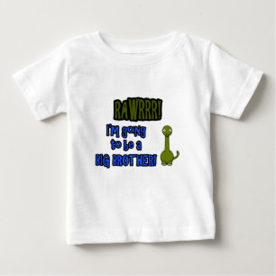 Pour Bébé Je vais être un grand frère t-shirt dinosaure