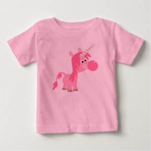 Pour Bébé Joli Cartoon Bubble Gum Unicorn Baby T-shirt