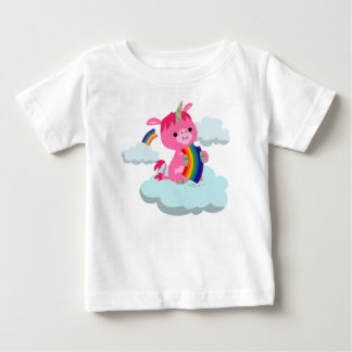 Pour Bébé Joli Rainbow Manger Cartoon Unicorn Baby T-shirt
