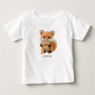 Pour Bébé Joli Renard Lettre F T-Shirt Enfants   Alphabet An