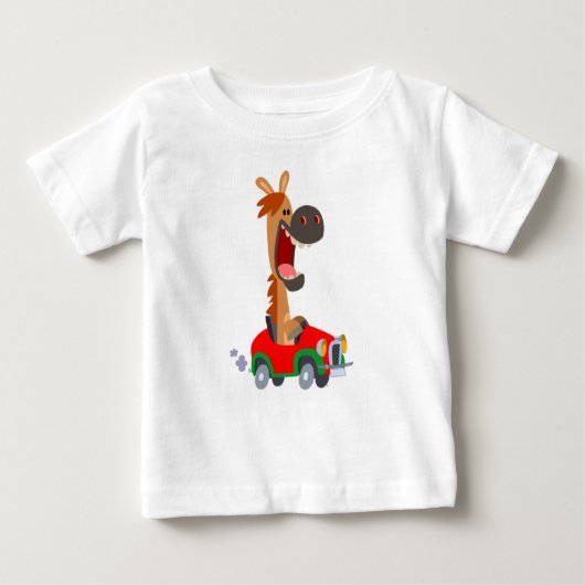 Pour Bébé Joli T-shirt Cheval Motorisé Cartoon (Devant)