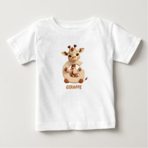 Pour Bébé Joli T-Shirt Lettre G Girafe Enfants   Alphab Anim