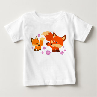 Pour Bébé Jolie caricature Foxes Baby T-Shirt
