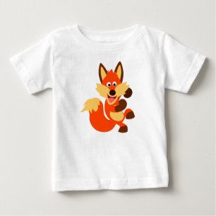 Pour Bébé Jolie Danser Cartoon Fox Baby T-Shirt