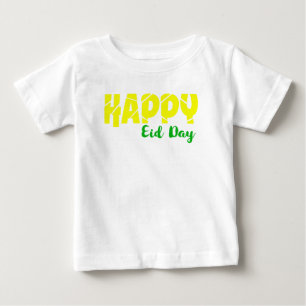 Pour Bébé Jour heureux d'Eid - T-shirt fin du Jersey de béb