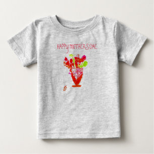 Pour Bébé Joyeuse fête des mères/ Fleurs 'navase T-Shirt