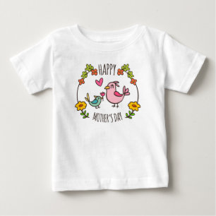 Pour Bébé Joyeuse fête des mères   T-shirt Ruffle