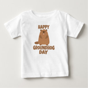 Pour Bébé Joyeuse journée de marmotte classique T-shirt