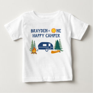Pour Bébé Joyeux Camper Boys Premier Anniversaire T-Shirt