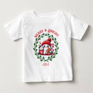 Pour Bébé Joyeux et lumineux T-shirt de Noël moderne