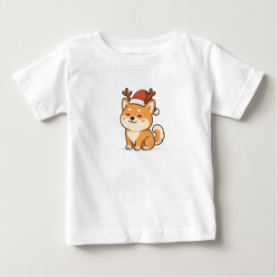 Pour Bébé Joyeux Noël CHIEN AKITA INU T-Shirt