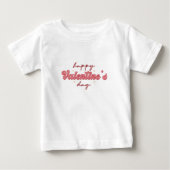 Pour Bébé Joyeux T-shirt blanc de la Saint-Valentin (Devant)