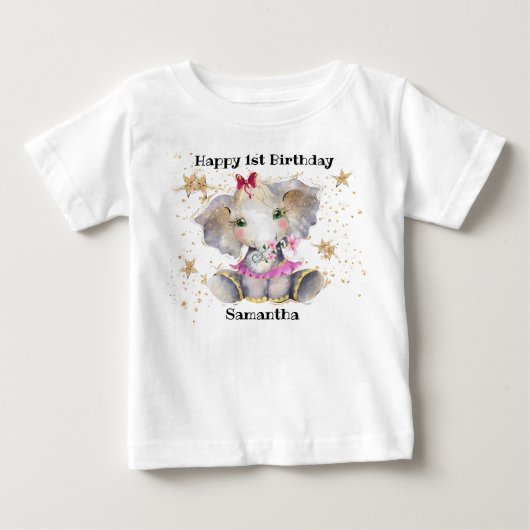 Pour Bébé Joyeux T-shirt d'anniversaire, 1er anniversaire bé (Devant)