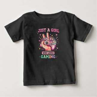 Pour Bébé Just A Girl Who Loves Gaming Cute Gamer T-Shirt