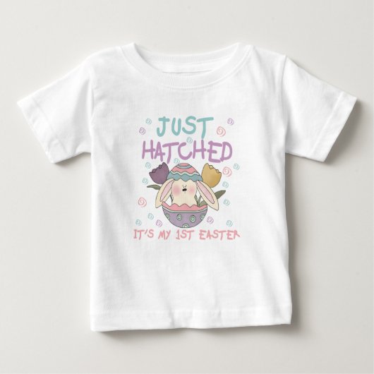 Pour Bébé Juste ęr T-shirt haché de Pâques (Devant)