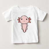 Pour Bébé Kawaii Pink Axolotl Simple Baby T-Shirt (Devant)