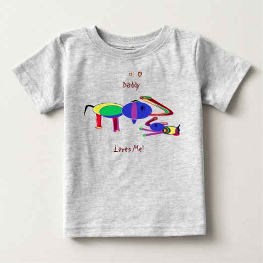 Pour Bébé La Fille (ou le Fils) à Papa - T-Shirt (Devant)