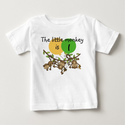 Pour Bébé Le singe peu Swinge le T-shirt personnalisable (Devant)