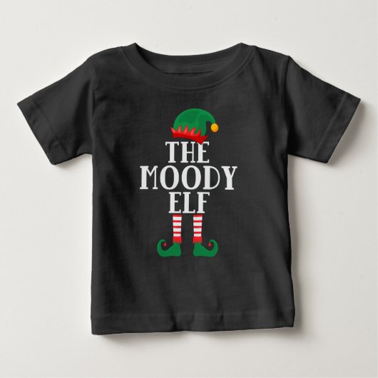 Pour Bébé Le T-shirt de Noël moody Elf (Devant)