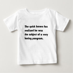 Pour Bébé Le T-Shirt Pangramme Ennuyeux du Renard Brun Rapid