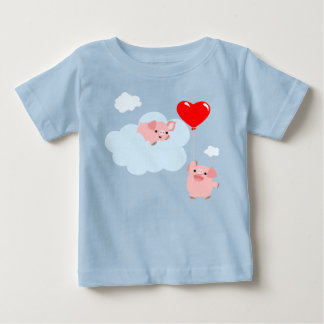 Pour Bébé Les ailes de l'amour (Cochons de dessin) T-shirt b