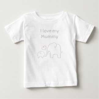 Pour Bébé Les mignons éléphants adorent mon petit t-shirt