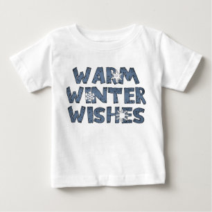 Pour Bébé L'hiver chaud souhaite le T-shirt de vacances