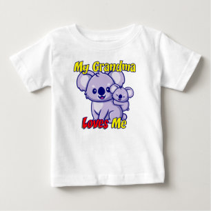 Pour Bébé Ma grand-mère m'aime Koala Baby T-Shirt