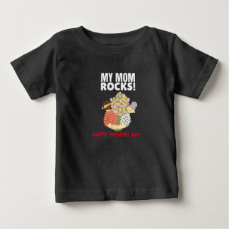 Pour Bébé Ma mère roche style art designer t-shirt